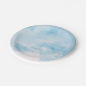 Communion Blue Waterカラー離れとクロス ペーパープレート (アングル)