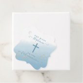 Communion Cross Blue Waterカラーメッセージカード フェイバータグ (インサイチュ)