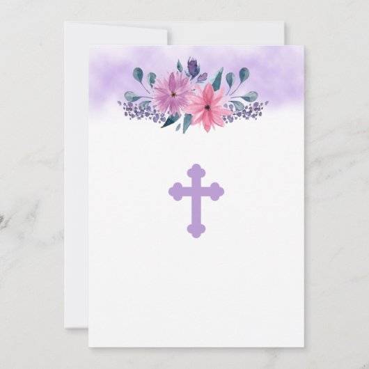 Communion Floral Invite 招待状 (裏面)