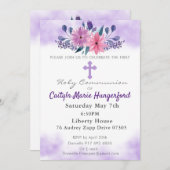 Communion Floral Invite 招待状 (正面/裏面)