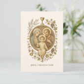 Communion Holy Family Remembrance Holy Card エンクロージャーカード (スタンド正面)
