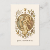 Communion Holy Family Remembrance Holy Card エンクロージャーカード (正面)
