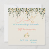 Communion invitation - Baptism invitation Girl カード (正面)