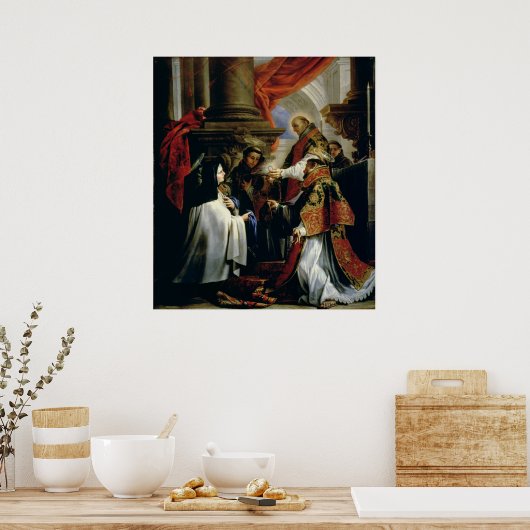 Communion of St. Teresa of Avila  c.1670 ポスター (キッチン)