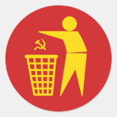 Communism is trash sticker ラウンドシール (正面)