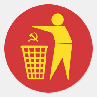 Communism is trash sticker ラウンドシール