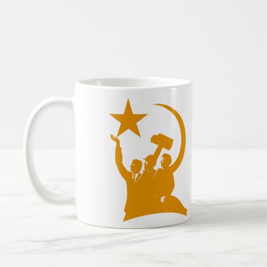 Communism Soviet WW2 Propaganda コーヒーマグカップ (左)