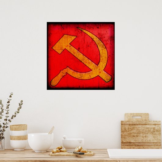 Communism USSR Hammer and Sickle Poster ポスター (キッチン)