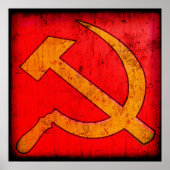 Communism USSR Hammer and Sickle Poster ポスター (正面)