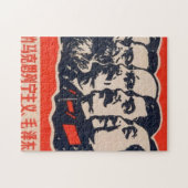 Communist Heads Propaganda Chairman Mao Stalin ジグソーパズル (横)