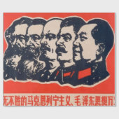 Communist Heads Propaganda Chairman Mao Stalin ラッピングペーパー (フラット)