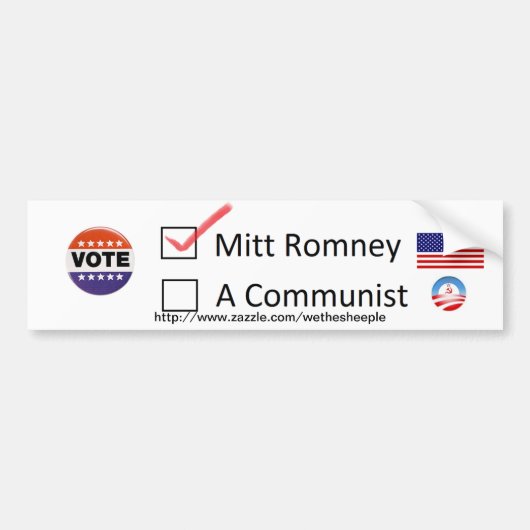 communist.png、vote.png、http://www.zazzle.com/..。 バンパーステッカー (正面)
