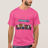 community bit character team Active funny Tシャツ (正面)