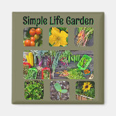 Community Garden Photo Collage マグネット (正面)