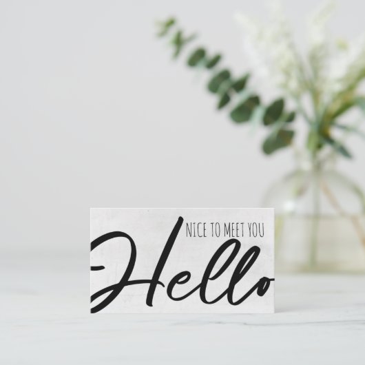 Community Manager / Nice to meet you / Hello 名刺 (スタンド正面)