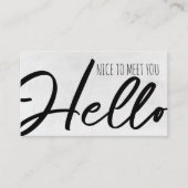 Community Manager / Nice to meet you / Hello 名刺 (正面)