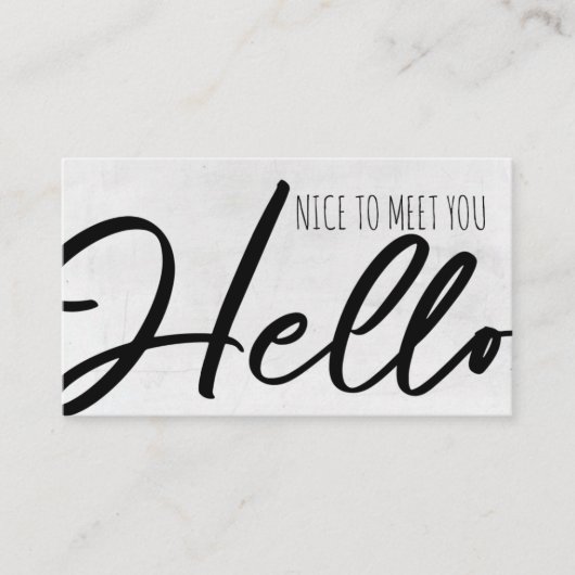 Community Manager / Nice to meet you / Hello 名刺 (正面)
