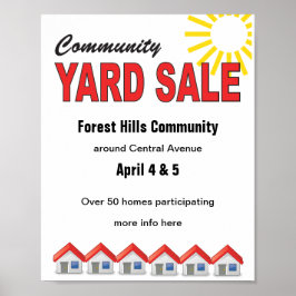 Community Yard Saleポスター ポスター