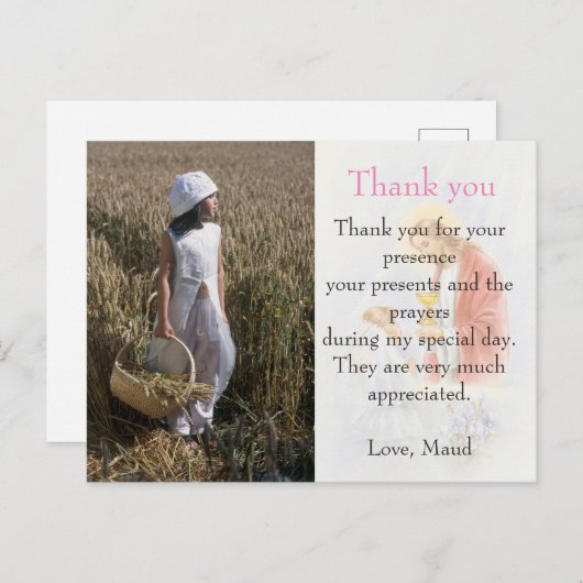 communsion thank you noteフォトカカスタムード ポストカード (正面/裏面)