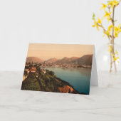 Como Iの湖Como、ロンバルディア、イタリア カード (黄色い花)