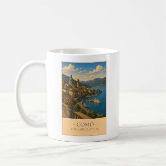 Como, Italy – Vintage Travel Mug コーヒーマグカップ (左)