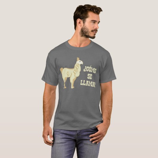 Como Seのラマか。 あなたの名前は何ですか。 Tシャツ (正面フル)