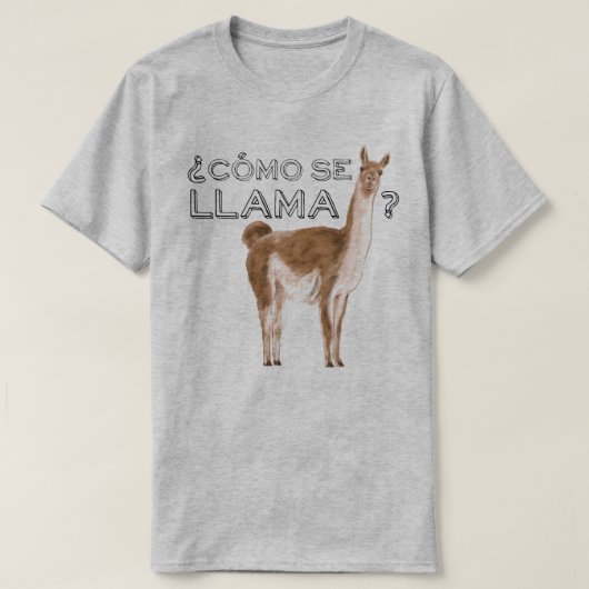 Como Seのラマのおもしろいな動物の発言 Tシャツ (デザイン正面)