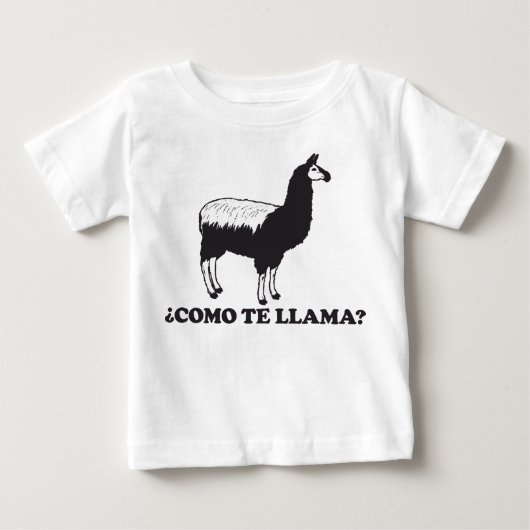 Como Teのラマ ベビーTシャツ (正面)