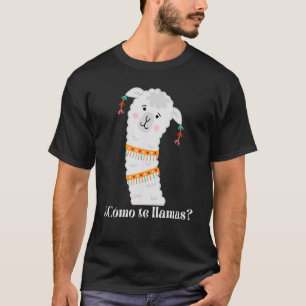 Como Te Llamasお名前はPet Llama スペインの Tシャツ