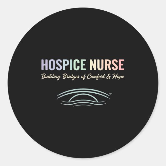 Comon In Care Hosce Nurse Palliative Suprt Graphic ラウンドシール (正面)