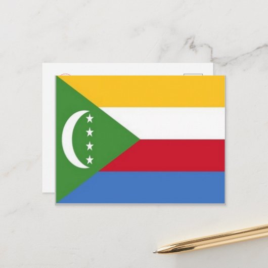 Comoros - Flag - ポストカード (正面/裏面インサイチュ)