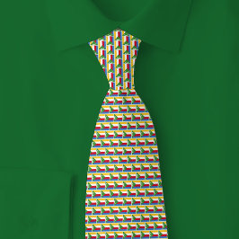 Comoros Flag Brick Pattern ネクタイ