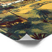 Comoros Illustration Travel Art Vintage ポスター (角)