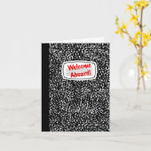 Compのノートの歓迎 カード (黄色い花)