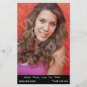 Compヘッドショットカード演技モデリング チラシ (裏面)