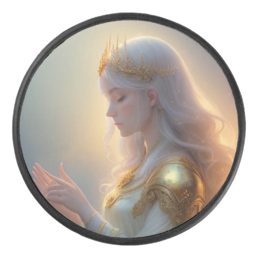 Compact and sleek puck, designed for seamless  アイスホッケーパック (正面)