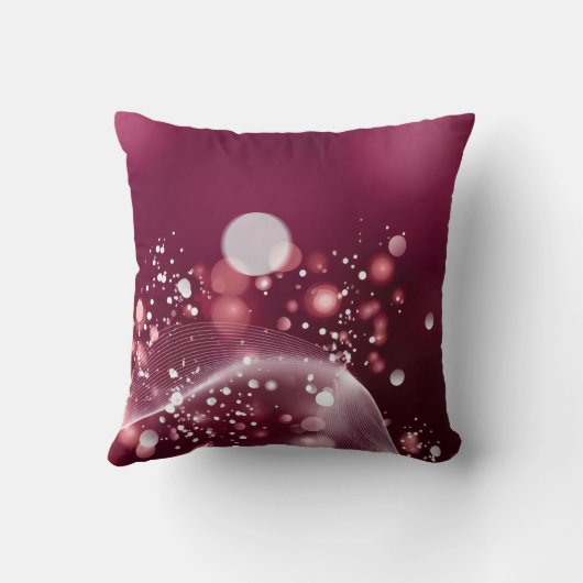 compact mirror Elegant Pink and White Design クッション (裏面)