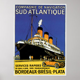 Compagnie de Navigation Sud-Atlantic ポスター