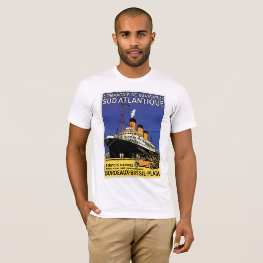 Compagnie de Navigation Sud-Atlantic Tシャツ (正面フル)