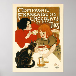 COMPAGNIE FRANCAISE Des Chocolate Drink Steinlen ポスター