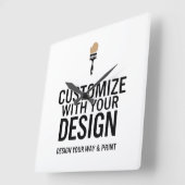Company Branded Custom Minimalist Personalized   スクエア壁時計 (傾斜)
