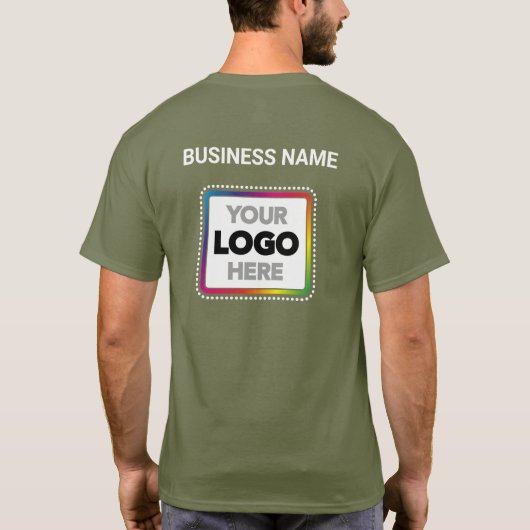 Company Branded Logo T-Shirt - Front & Back Print Tシャツ (裏面)