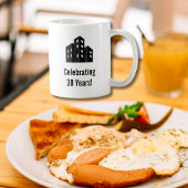 Company Business Logo Celebrating # Years Custom コーヒーマグカップ
