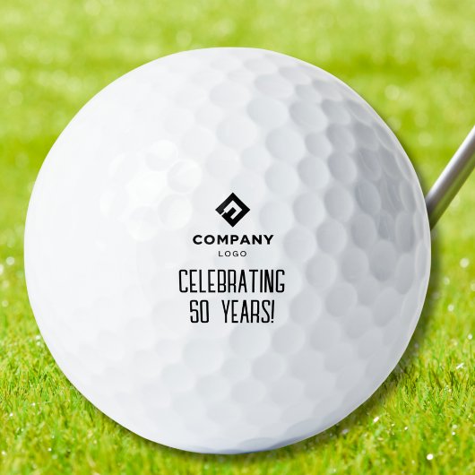 Company Business Logo Celebrating # Years Custom ゴルフボール