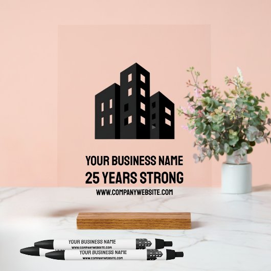 Company Business Logo Celebrating # Years Custom 台座サイン