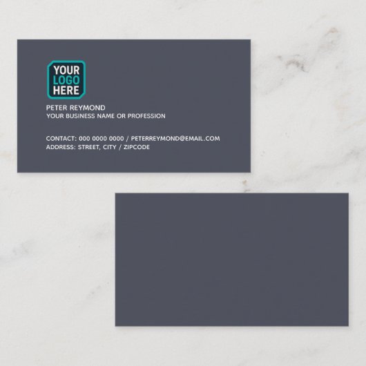 Company business logo lead-gray 名刺 (正面/裏面)