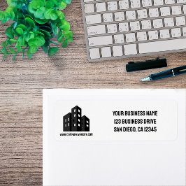 Company Business Logo Professional Return Address  ラベル