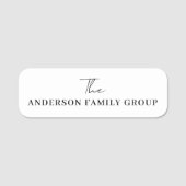 Company Business Name Branding Black Script 名札 (正面)