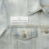 Company Business Name Branding Black Script 名札 (インサイチュ)