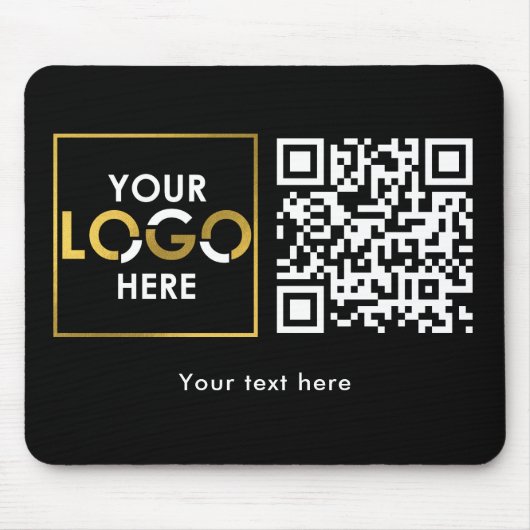 Company Business Your Logo Here QR Code Modern マウスパッド (正面)